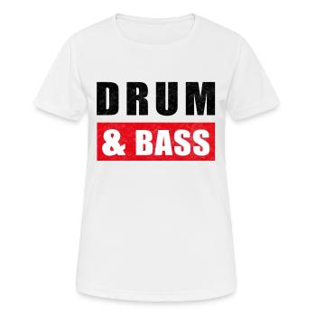 DnB Musik Drum And Bass - Frauen T-Shirt atmungsaktiv - Weiß - Vorne - AI Model Female 172 dark (172cm)