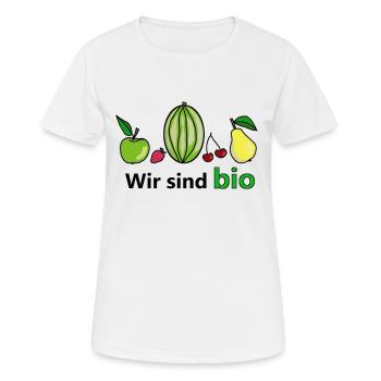 fruits bio - T-shirt respirant Femme - blanc - Devant - AI Model Female 172 dark (172cm)