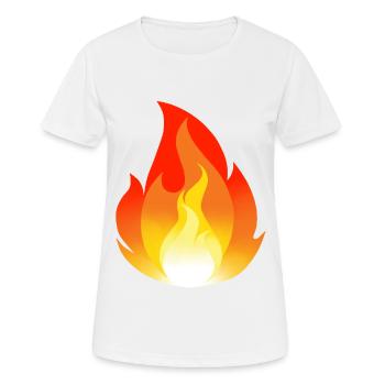 Fire Inferno Flame Cartoon Inferno Fire Fiery - Women's Breathable T-Shirt - white - Front - AI Model Female 172 dark (172cm)