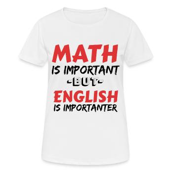 Anglais Professeur d’anglais Angleterre Langue Magistère - T-shirt respirant Femme - blanc - Devant - AI Model Female 172 dark (172cm)