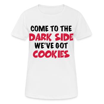 Come to the dark side-we've got cookies - Women's Breathable T-Shirt - white - Front - AI Model Female 172 dark (172cm)