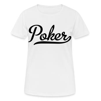 Poker - Frauen T-Shirt atmungsaktiv - Weiß - Vorne - AI Model Female 172 dark (172cm)