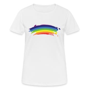 Scratched rainbow - Women's Breathable T-Shirt - white - Front - AI Model Female 172 dark (172cm)