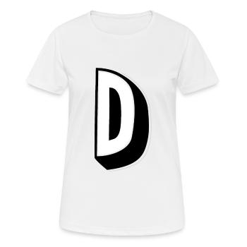 Buchstabe D - Alphabet D - Frauen T-Shirt atmungsaktiv - Weiß - Vorne - AI Model Female 172 dark (172cm)