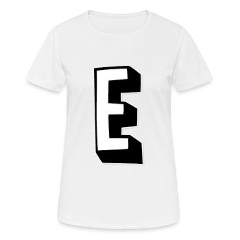 Buchstabe E - Alphabet E. - Frauen T-Shirt atmungsaktiv - Weiß - Vorne - AI Model Female 172 dark (172cm)
