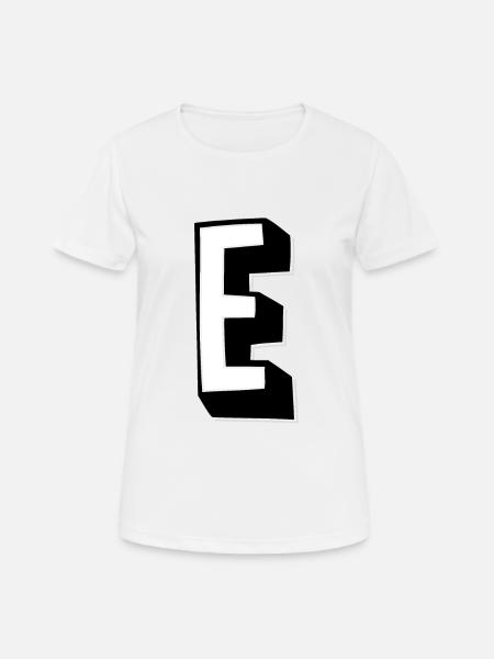 Letter E - Alphabet E - Women's Breathable T-Shirt - white