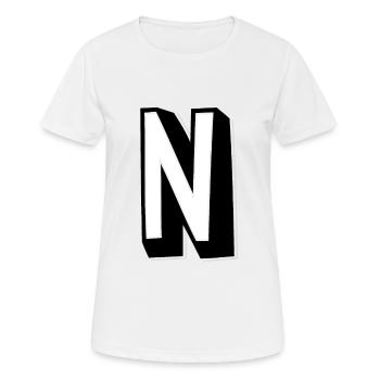 Letter N – Alphabet N - Women's Breathable T-Shirt - white - Front - AI Model Female 172 dark (172cm)