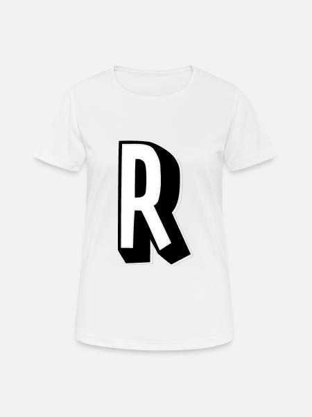 Letter R – Alphabet R - Women's Breathable T-Shirt - white