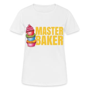 Master baker - baker baker baker cupcake - Women's Breathable T-Shirt - white - Front - AI Model Female 172 dark (172cm)