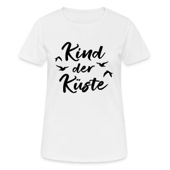 Kind der Küste Küstenliebhaber - Frauen T-Shirt atmungsaktiv - Weiß - Vorne - AI Model Female 172 dark (172cm)