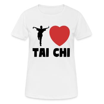 I LOVE TAI CHI Devise des arts martiaux - T-shirt respirant Femme - blanc - Devant - AI Model Female 172 dark (172cm)