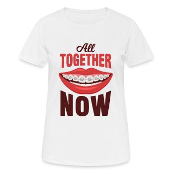 Appareil dentaire orthodontie dentiste - T-shirt respirant Femme - blanc - Devant - AI Model Female 172 dark (172cm)