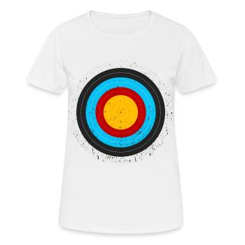 Archer cible tir à l’arc - T-shirt respirant Femme - blanc - Devant - AI Model Female 172 dark (172cm)