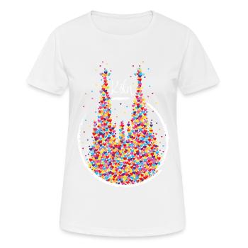 Köln Kölner Karneval Fasching Konfetti - Frauen T-Shirt atmungsaktiv - Weiß - Vorne - AI Model Female 172 dark (172cm)