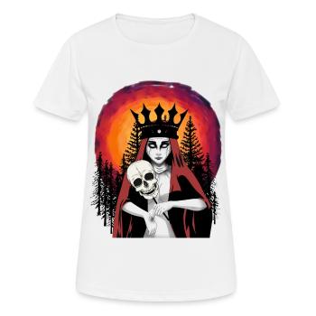 Dark Fantasy Dämon Hexe Satan Satanist Horror - Frauen T-Shirt atmungsaktiv - Weiß - Vorne - AI Model Female 172 dark (172cm)