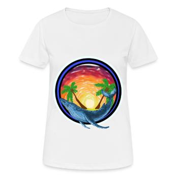 Mammifères marins Baleine Poissons Mers du Sud Île de protection de l’environnement - T-shirt respirant Femme - blanc - Devant - AI Model Female 172 dark (172cm)