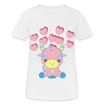 Idée cadeau chaleureux enfants tout-petits bébé - T-shirt respirant Femme - blanc - Devant - AI Model Female 172 dark (172cm)