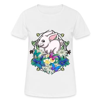 Début du printemps Lapin de Pâques Enfant - T-shirt respirant Femme - blanc - Devant - AI Model Female 172 dark (172cm)