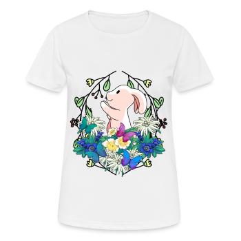 Début du printemps Lapin de Pâques Nature - T-shirt respirant Femme - blanc - Devant - AI Model Female 172 dark (172cm)