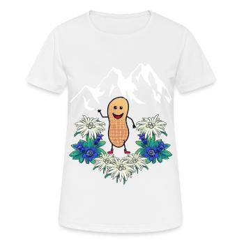 Autriche Suisse Montagnes Montagnes Gentiane Edelweiss - T-shirt respirant Femme - blanc - Devant - AI Model Female 172 dark (172cm)
