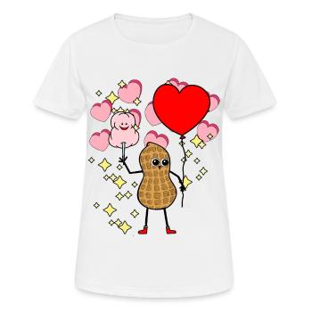 Copieux cacahuètes cadeau d’anniversaire enfants bébé - T-shirt respirant Femme - blanc - Devant - AI Model Female 172 dark (172cm)