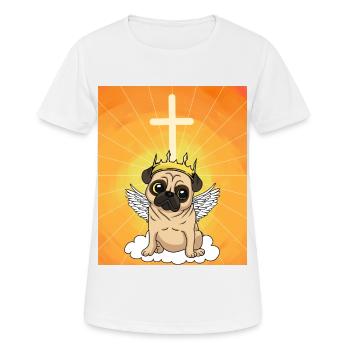 Heavenly Pug Life Dog Heaven Reincarnation - T-shirt respirant Femme - blanc - Devant - AI Model Female 172 dark (172cm)