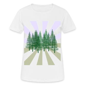 Strahlen Wald Tannen Wildnis Flora Ökologie - Frauen T-Shirt atmungsaktiv - Weiß - Vorne - AI Model Female 172 dark (172cm)
