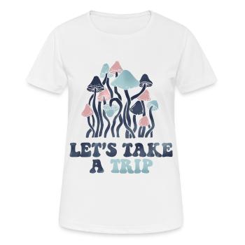 LASS UNS EINEN AUSFLUG MACHEN - Frauen T-Shirt atmungsaktiv - Weiß - Vorne - AI Model Female 172 dark (172cm)