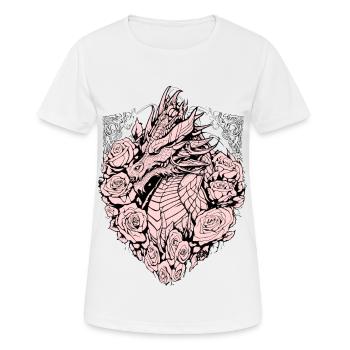 Dragon in the shield - Women's Breathable T-Shirt - white - Front - AI Model Female 172 dark (172cm)