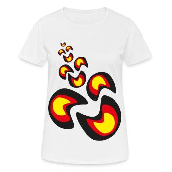Deutschlandfarben sehr wild und fröhlich. - Frauen T-Shirt atmungsaktiv - Weiß - Vorne - AI Model Female 172 dark (172cm)