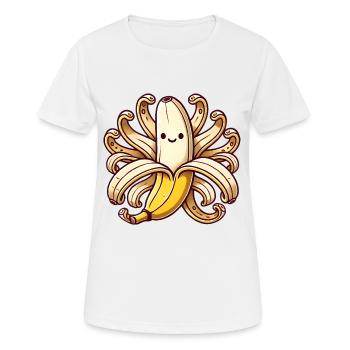 Verspielte OctoBanana Illustration - Frauen T-Shirt atmungsaktiv - Weiß - Vorne - AI Model Female 172 dark (172cm)