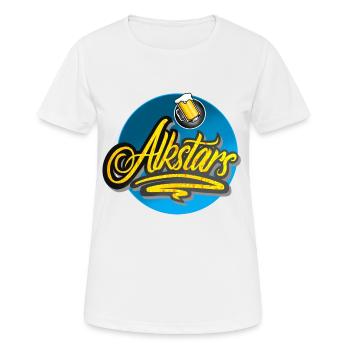 Alkstars Party Crew Sauftour - Frauen T-Shirt atmungsaktiv - Weiß - Vorne - AI Model Female 172 dark (172cm)