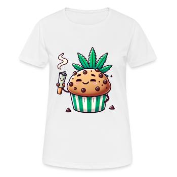 Chill Muffin with Leaf Joint - Women's Breathable T-Shirt - white - Front - AI Model Female 172 dark (172cm)