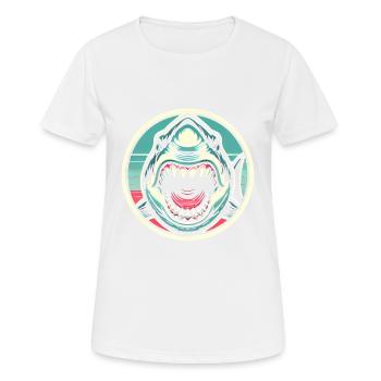 Furchterregender Haibiss Illustration - Frauen T-Shirt atmungsaktiv - Weiß - Vorne - AI Model Female 172 dark (172cm)