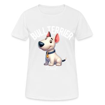 Bull Terrier Dad 3 - Women's Breathable T-Shirt - white - Front - AI Model Female 172 dark (172cm)
