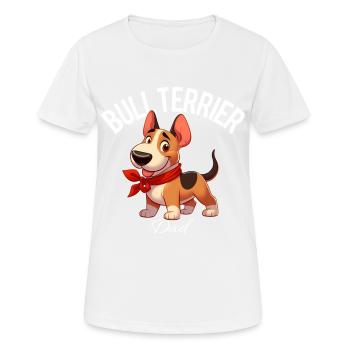 Bullterrier Papa 2 - Frauen T-Shirt atmungsaktiv - Weiß - Vorne - AI Model Female 172 dark (172cm)