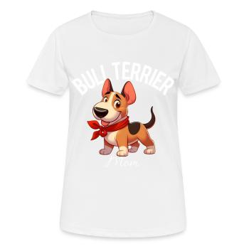 Bullterrier Mama 2 - Frauen T-Shirt atmungsaktiv - Weiß - Vorne - AI Model Female 172 dark (172cm)