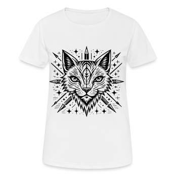 Heftiges Double Wildcat Grafikdesign - Frauen T-Shirt atmungsaktiv - Weiß - Vorne - AI Model Female 172 dark (172cm)
