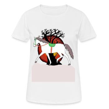 Chevaux Cheval Conte de fées Conte de fées Personnage Enfants - T-shirt respirant Femme - blanc - Devant - AI Model Female 172 dark (172cm)