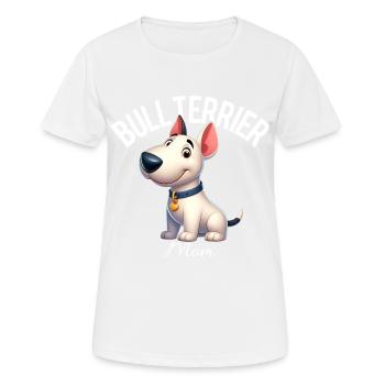 Bullterrier Mama 3 - Frauen T-Shirt atmungsaktiv - Weiß - Vorne - AI Model Female 172 dark (172cm)