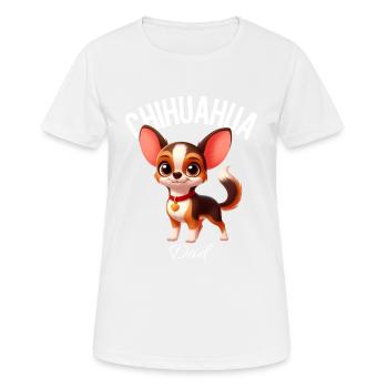 chihuahua dad - T-shirt respirant Femme - blanc - Devant - AI Model Female 172 dark (172cm)