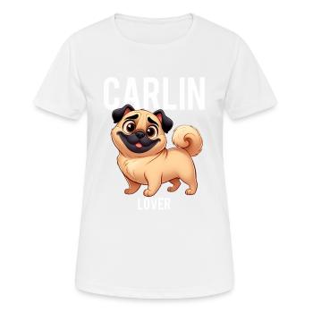Pug Lover - Women's Breathable T-Shirt - white - Front - AI Model Female 172 dark (172cm)