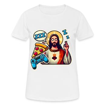 Pixel Gamer Life Manger Dormir Respawn - T-shirt respirant Femme - blanc - Devant - AI Model Female 172 dark (172cm)