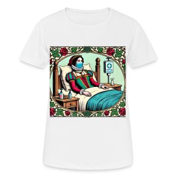 Funny Medieval Princess in Quarantine - Women's Breathable T-Shirt - white - Front - AI Model Female 172 dark (172cm)