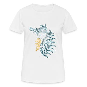 Naturliebende Frau im Farn Individuelles Geschenk - Frauen T-Shirt atmungsaktiv - Weiß - Vorne - AI Model Female 172 dark (172cm)