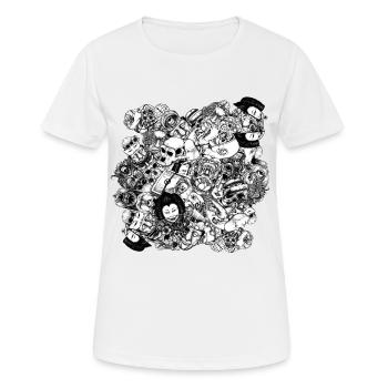 Männer und Mutanten bw - Frauen T-Shirt atmungsaktiv - Weiß - Vorne - AI Model Female 172 dark (172cm)
