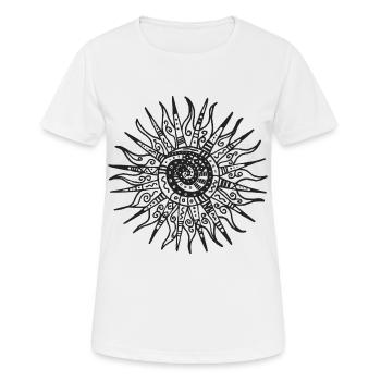 Sonne - Frauen T-Shirt atmungsaktiv - Weiß - Vorne - AI Model Female 172 dark (172cm)
