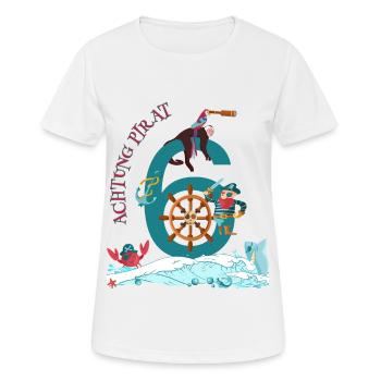 Attention pirate - Women's Breathable T-Shirt - white - Front - AI Model Female 172 dark (172cm)