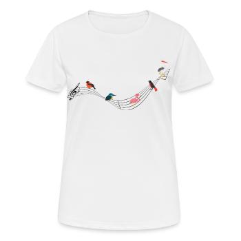 Der Klang der Stille - Frauen T-Shirt atmungsaktiv - Weiß - Vorne - AI Model Female 172 dark (172cm)
