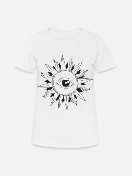 Eyes in the center of a sun - Women's Breathable T-Shirt - white